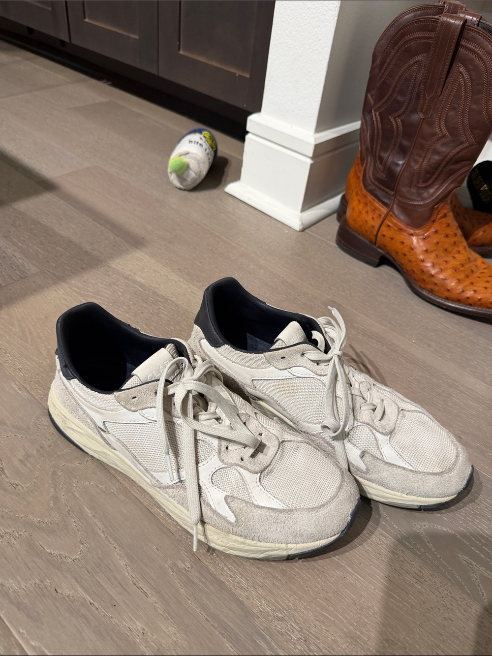 Clae Men's Casual Lace-Up Sneakers in Off-White